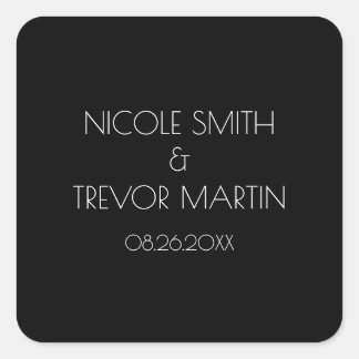 Create Your Own - Black Square Sticker