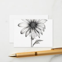 Create Your Own - Black & White Daisy Flower