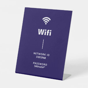 Create Your Own Black & White Simple Wifi  Pedestal Sign