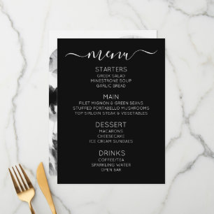 Create Your Own Black & White X-Ray Wildflowers Menu