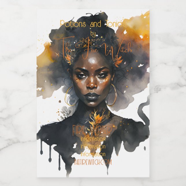 Create Your Own Black Witch Food Label (Single Label)