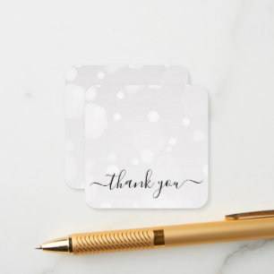 Create Your Own - Blank White Bokeh Thank You Enclosure Card