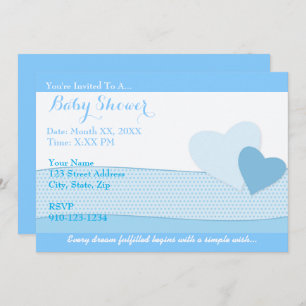 Create Your Own Blue Baby Shower Invitation