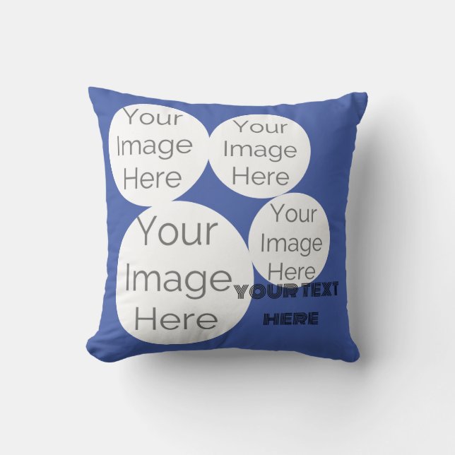 Create Your Own Blue Collage photo custom –  Cushion (Front)