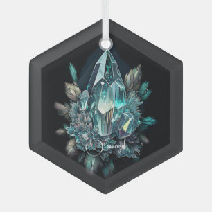 Create Your Own Blue Crystals Glass Tree Decoration