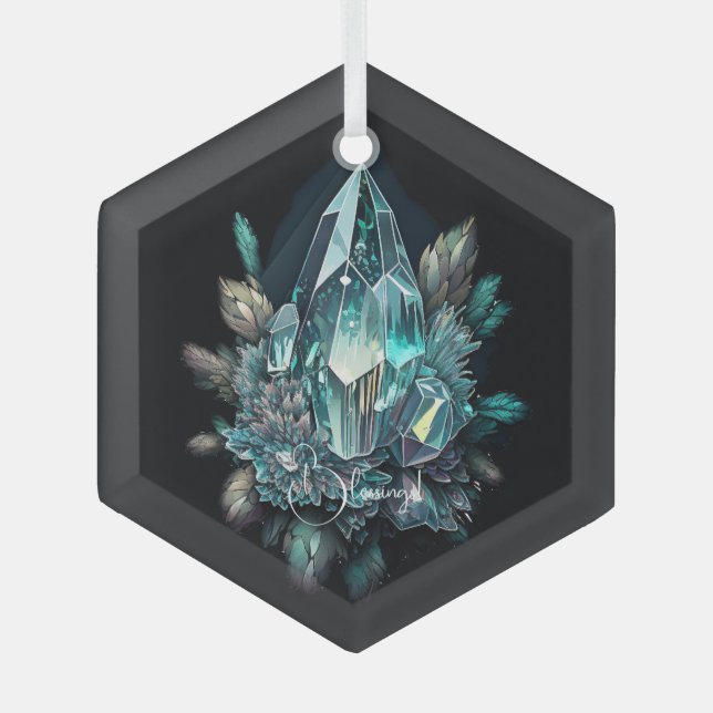 Create Your Own Blue Crystals Glass Tree Decoration (Front)