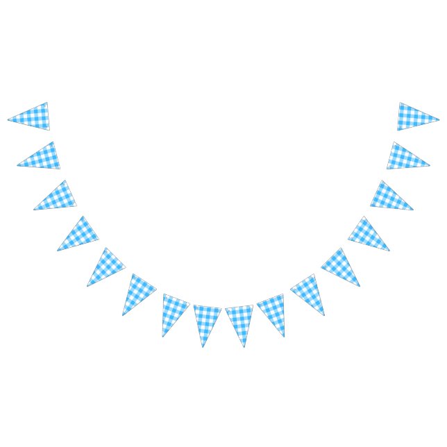 Create Your Own Blue Gingham Bunting (All)
