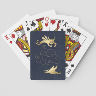 Create Your Own Blue & Gold Demons Playing Cards