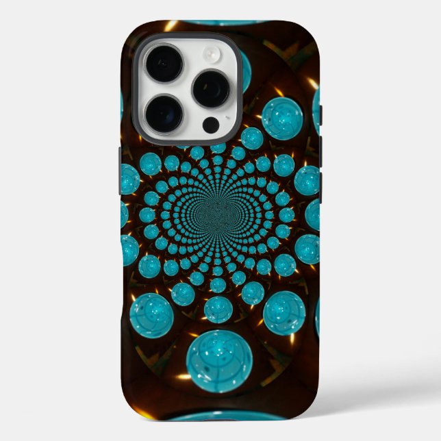 Create Your Own Blue Lights Kaleidoscope  Case-Mate iPhone Case (Back)