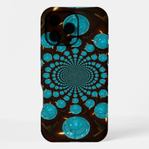 Create Your Own Blue Lights Kaleidoscope iPhone Case