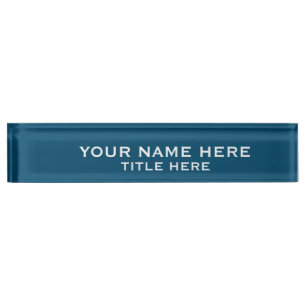 Create Your Own Blue Nameplate