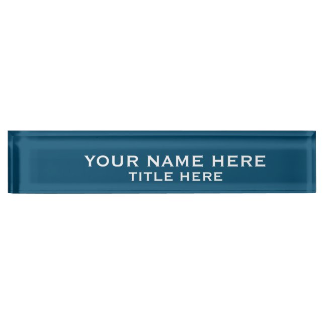 Create Your Own Blue Nameplate (Front)