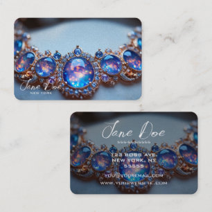 Create Your Own Blue Opal Necklace Business Card