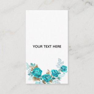 Create Your Own Blue Rose Elegant Enclosure Card