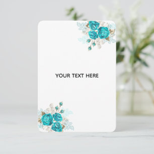 Create Your Own Blue Rose Elegant RSVP Card