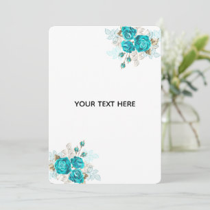 Create Your Own Blue Rose Elegant Save The Date