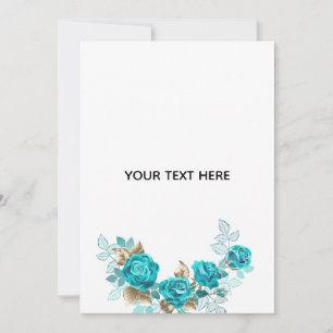 Create Your Own Blue Rose Elegant Save The Date