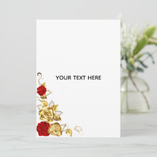 Create Your Own Blue Rose Elegant Thank You Card