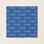 Create Your Own Blue White Name Personalised Scarf<br><div class="desc">Create Your Name Personalised Scarf. Easily add a name in the template and make an elegant scarf for yourself or a birthday gift or Christmas gift for family or friends.
Choose the size from the options menu.</div>