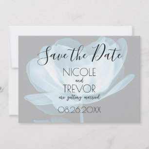 Create Your Own - Blue X-Ray Flower Save The Date