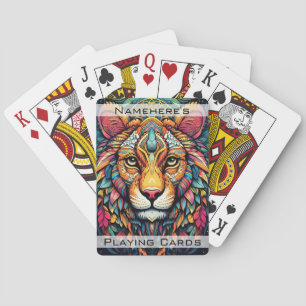 Create Your Own Boho Mountain Lion Totem Animal Playing Cards