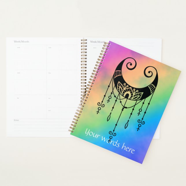 Create Your Own Boho Mystical Moon Silhouette Planner (Display)