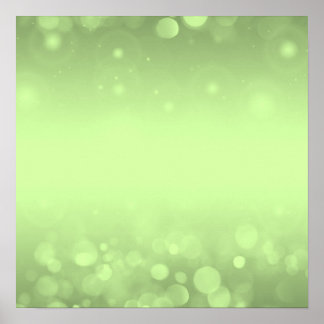 Create Your Own! Bokeh Background - Lime Green Poster
