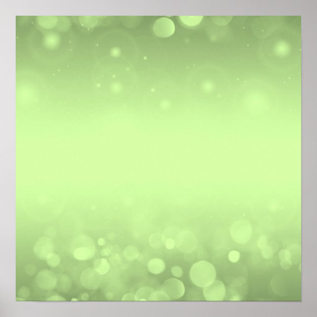 Create Your Own! Bokeh Background - Lime Green Poster (Front)
