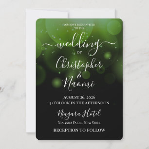 Create Your Own Bokeh Bubbles on Black Invitation