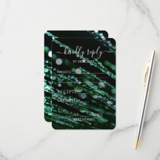 Create Your Own - Bokeh Frosted Branches RSVP Card