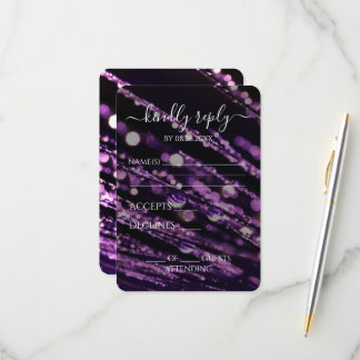 Create Your Own - Bokeh Frosted Branches RSVP Card