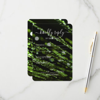 Create Your Own - Bokeh Frosted Branches RSVP Card