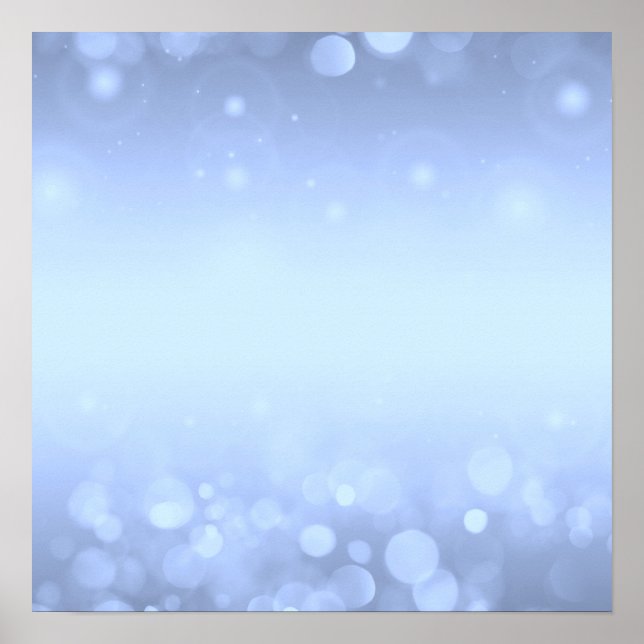 Create Your Own! Bokeh Lights Background - Blue Poster (Front)