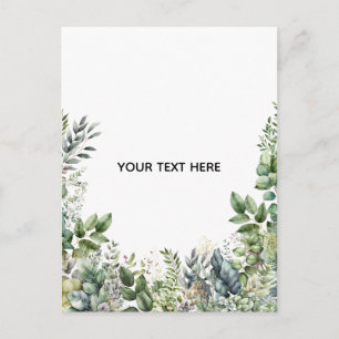 Create Your Own Botanical Design Announcement Postcard