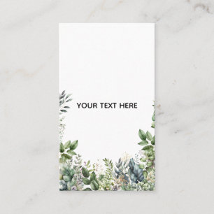 Create Your Own Botanical Design Business Card