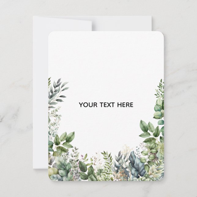Create Your Own Botanical Design Card (Front)