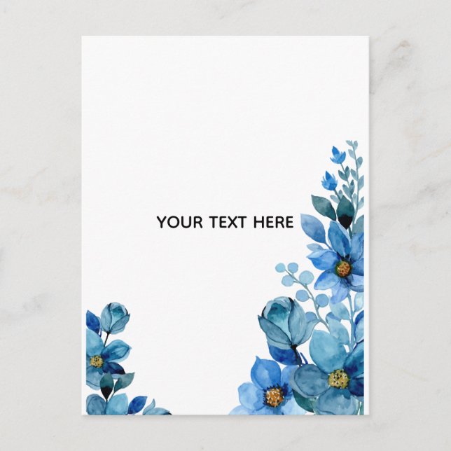 Create Your Own Botanical Design Holiday Postcard (Front)