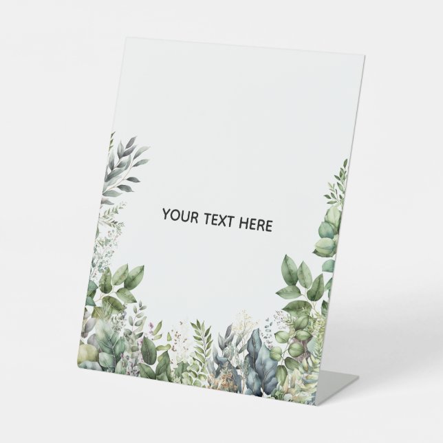 Create Your Own Botanical Design Pedestal Sign (Front)