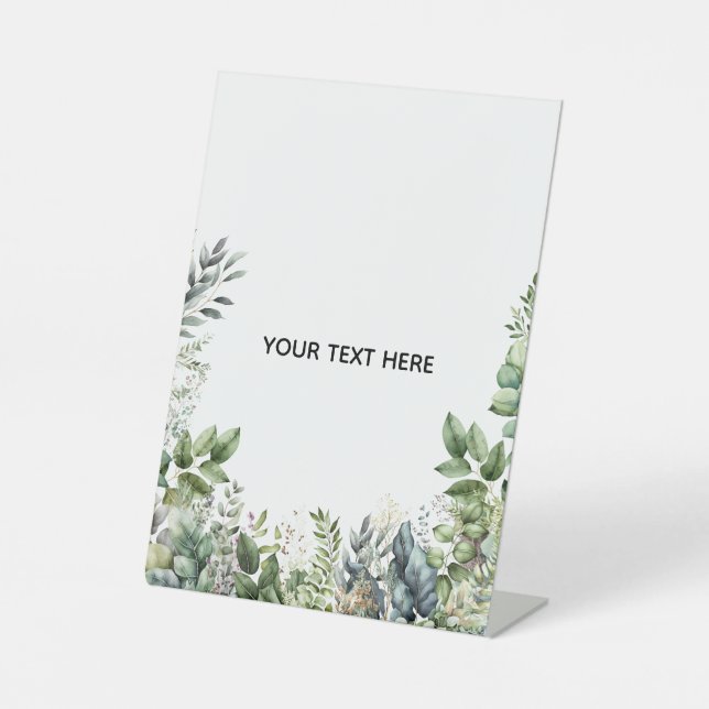 Create Your Own Botanical Design Pedestal Sign (Front)