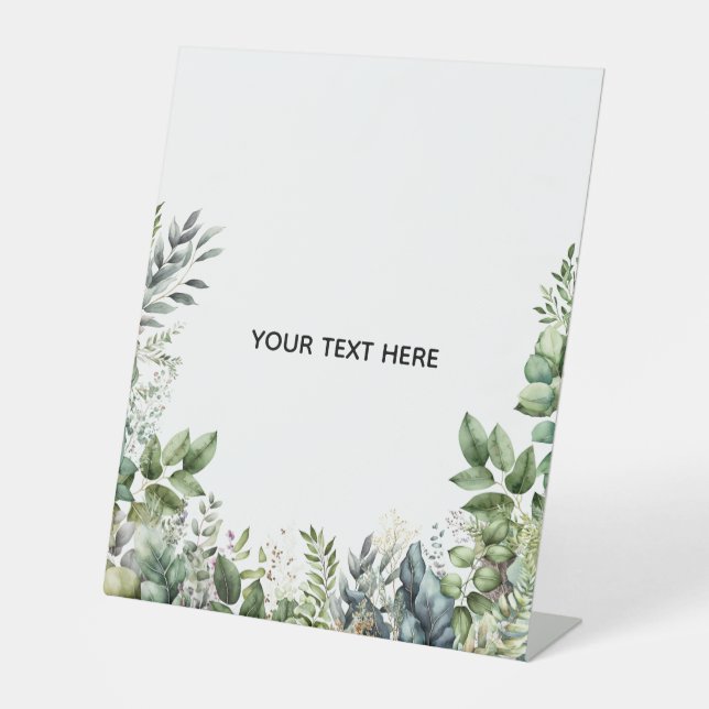 Create Your Own Botanical Design Pedestal Sign (Front)