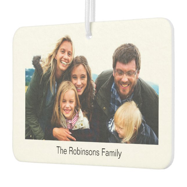 Create Your Own Both Sides Family Photo Unique Car Car Air Freshener (Left)