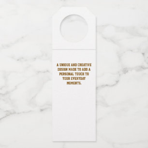 Create Your Own Bottle Hanger Tags
