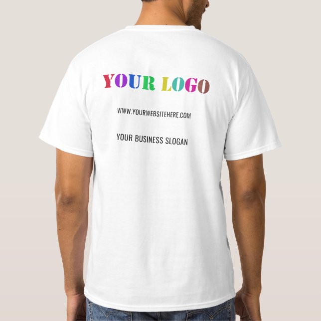 Create Your Own Branded Business T-Shirt Example (Back)