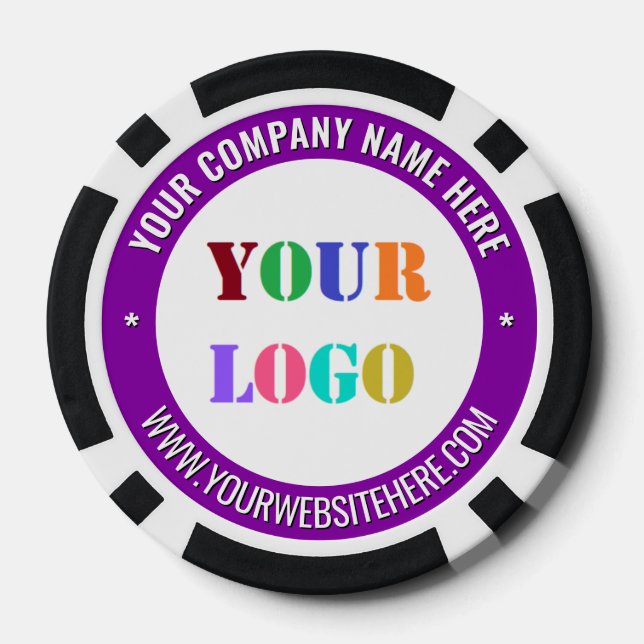 Create Your Own Branded Logo Poker Chips Template (Back)