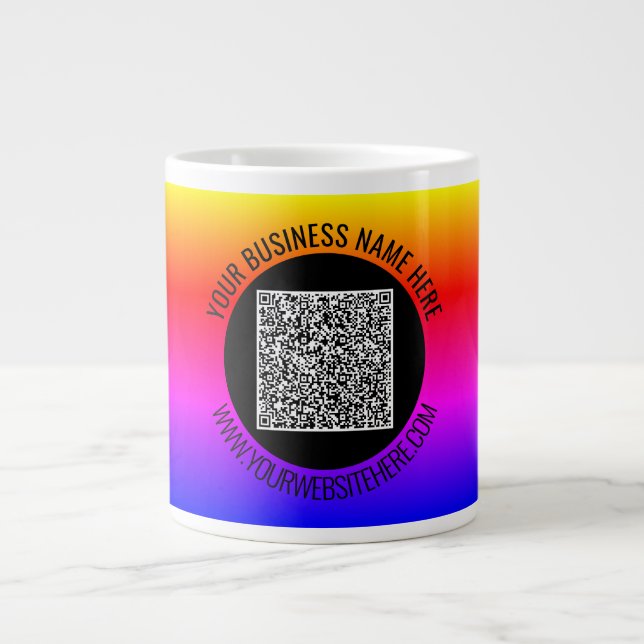 Create Your Own Branded QR Code Business Mug Gift (Front)