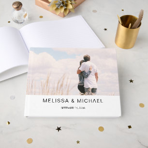 Create your own bride and groom photo wedding guest book