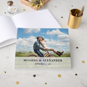 Create your own bride groom photo wedding modern guest book