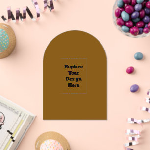 Create Your Own Brown Acrylic Invitations