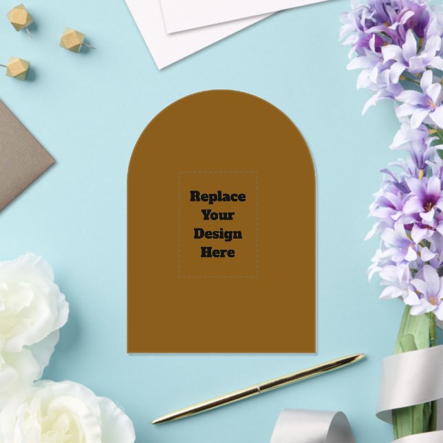 Create Your Own Brown Acrylic Invitations (Insitu (Wedding))