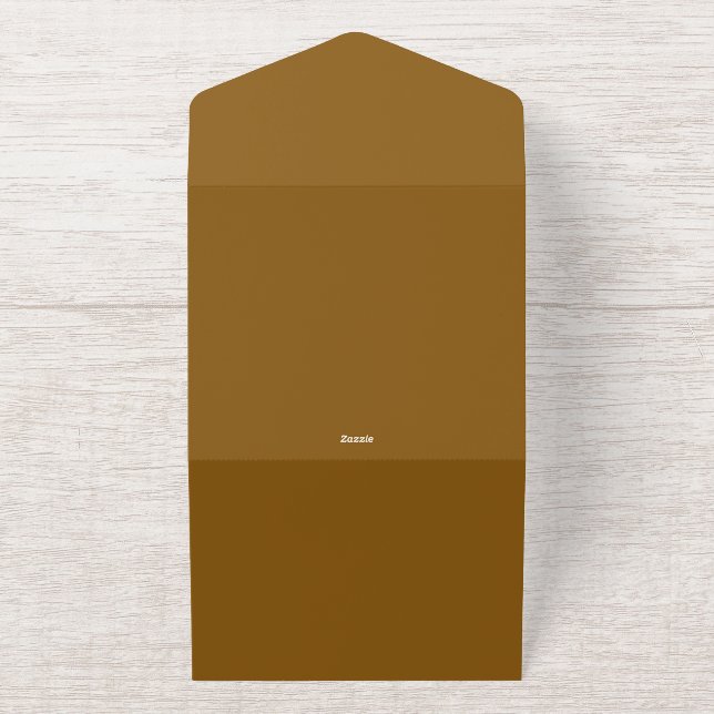 Create Your Own Brown All In One Invitation (Outside)